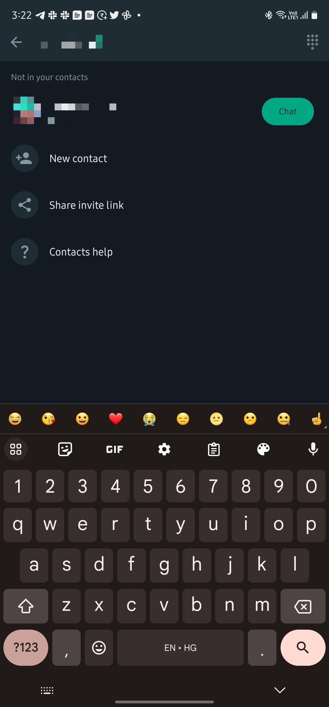 Μήνυμα WhatsApp σε μια μη αποθηκευμένη επαφή