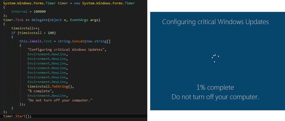 Παρουσιάστηκε ψεύτικη ενημέρωση των Windows στο θύμα