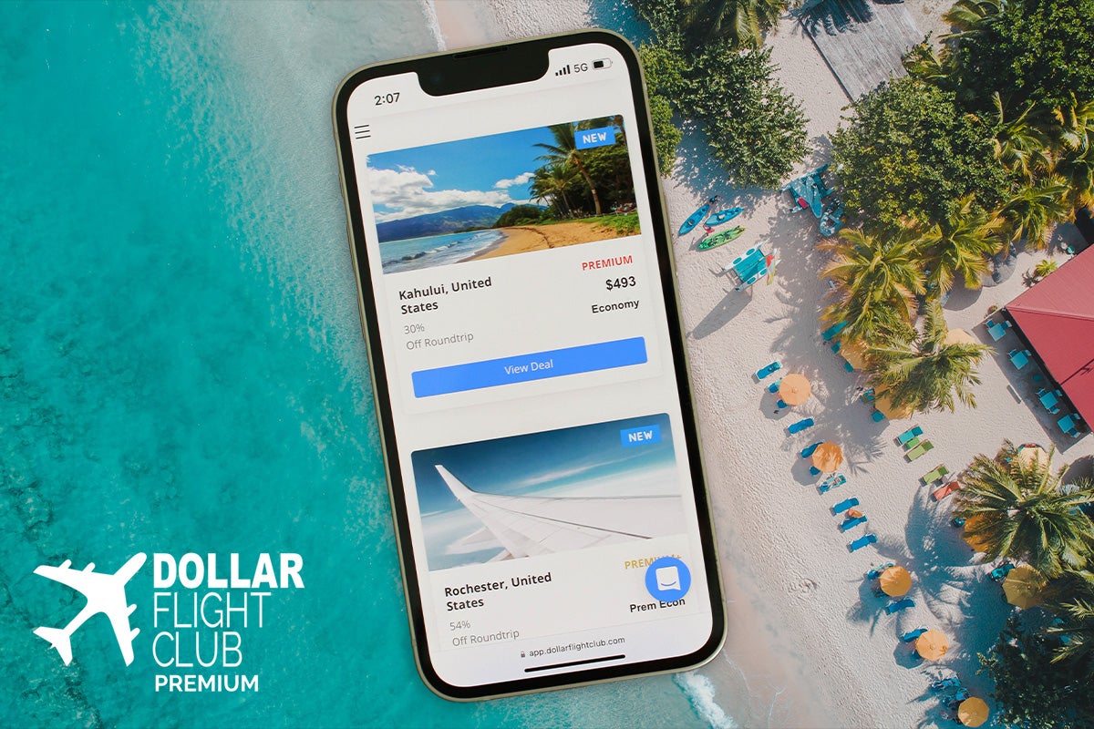An advert for Dollar Flight Club.