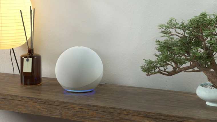 The Echo 4 smart speaker