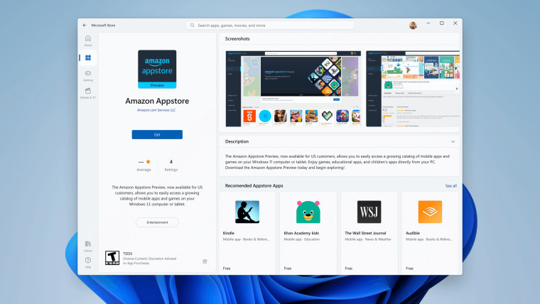 Amazon Appstore on Microsoft Store