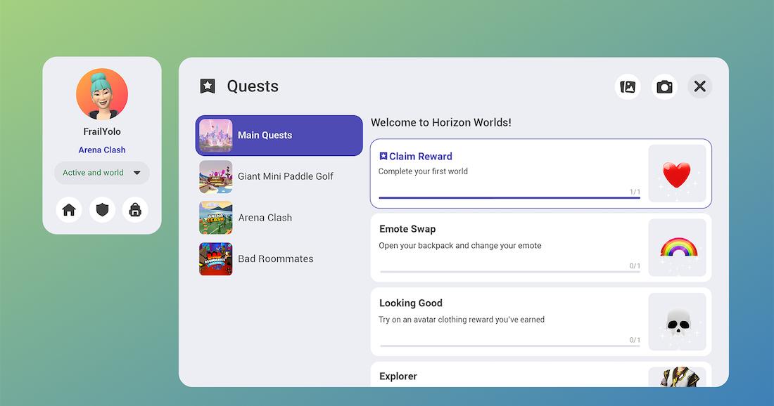 Το Meta προσθέτει «αποστολές» στο Horizon Worlds, για να κρατήσει τους χρήστες να επιστρέφουν στο metaverse
