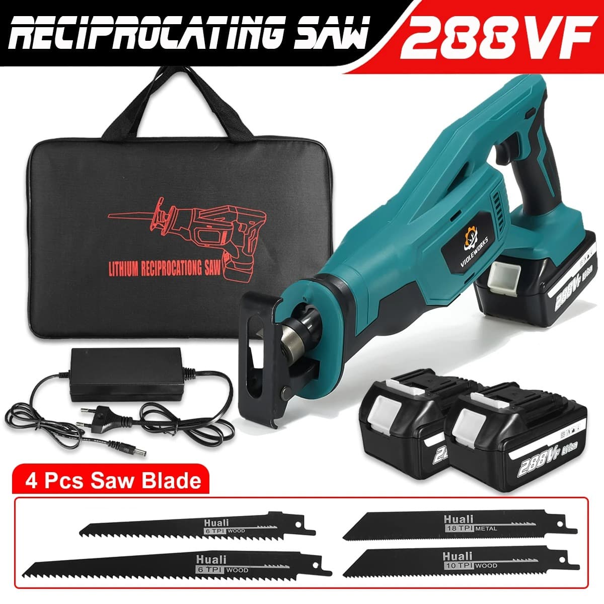 Σπαθόσεγα μπαταρίας της Violeworks στα 1500W με 4 λάμες, 2 μπαταρίες και τσάντα μεταφοράς στα 55.7€!!