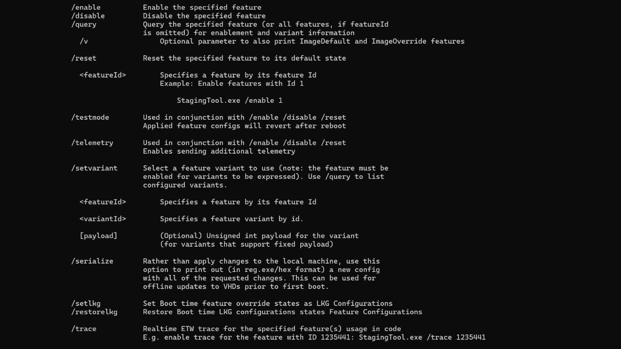 A screenshot of the leaked staging tool
