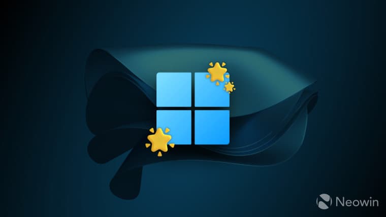 A Windows 11 logo with starts next to it