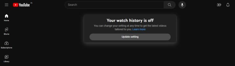 Το YouTube δεν εμφανίζει βίντεο