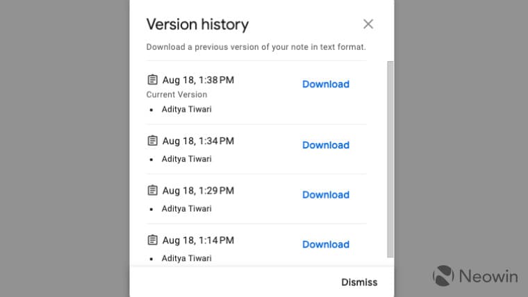 , Το Google Keep διαθέτει πλέον μια λειτουργία ιστορικού εκδόσεων για τις σημειώσεις σας, TechWar.gr