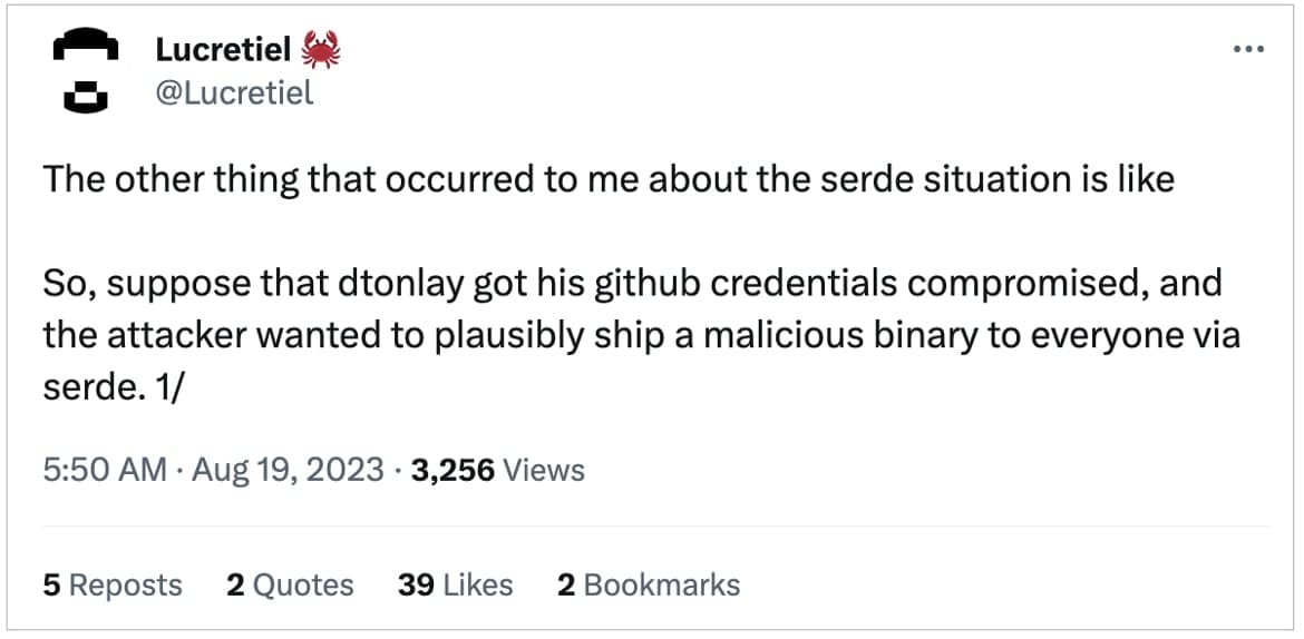 , Οι προγραμματιστές Rust ωθούν πίσω καθώς το έργο Serde στέλνει προμεταγλωττισμένα δυαδικά αρχεία, TechWar.gr