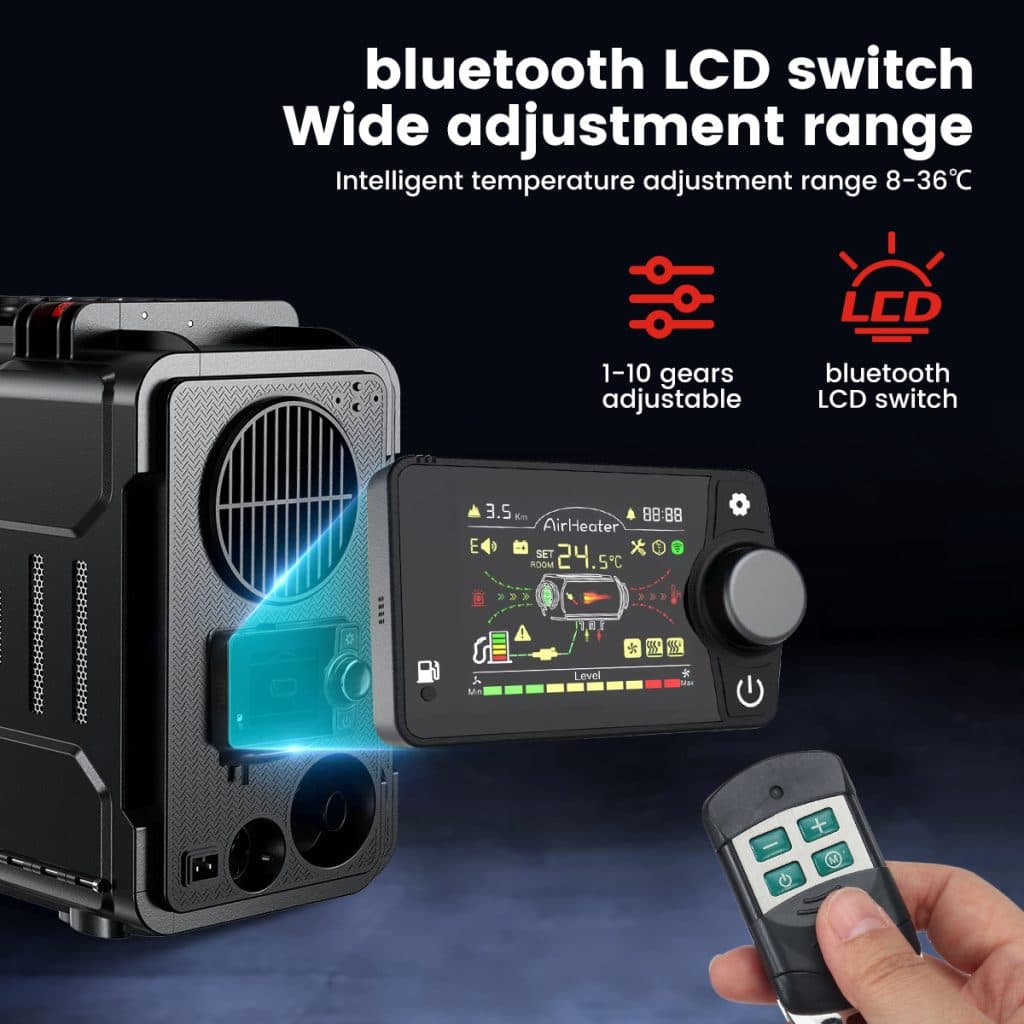 , Hcalory HC-A01 : Φορητό αερόθερμο Diesel, 5KW, για το αυτοκίνητο/καμπινγκ/τροχόσπιτο, με οθόνη ενδείξεων, και Remote Control!, TechWar.gr