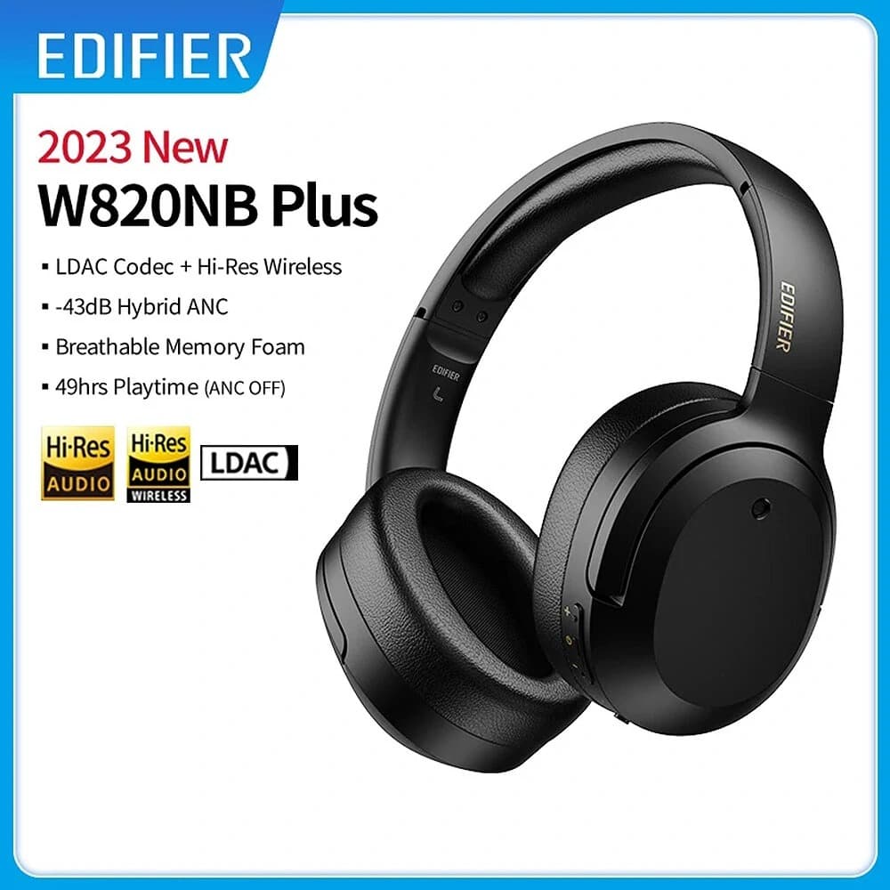 Edifier W820NB Plus : Hi-Res ασύρματα ακουστικά, με Active Noise Canceling και υποστήριξη LDAC Codec, στα 61€!!