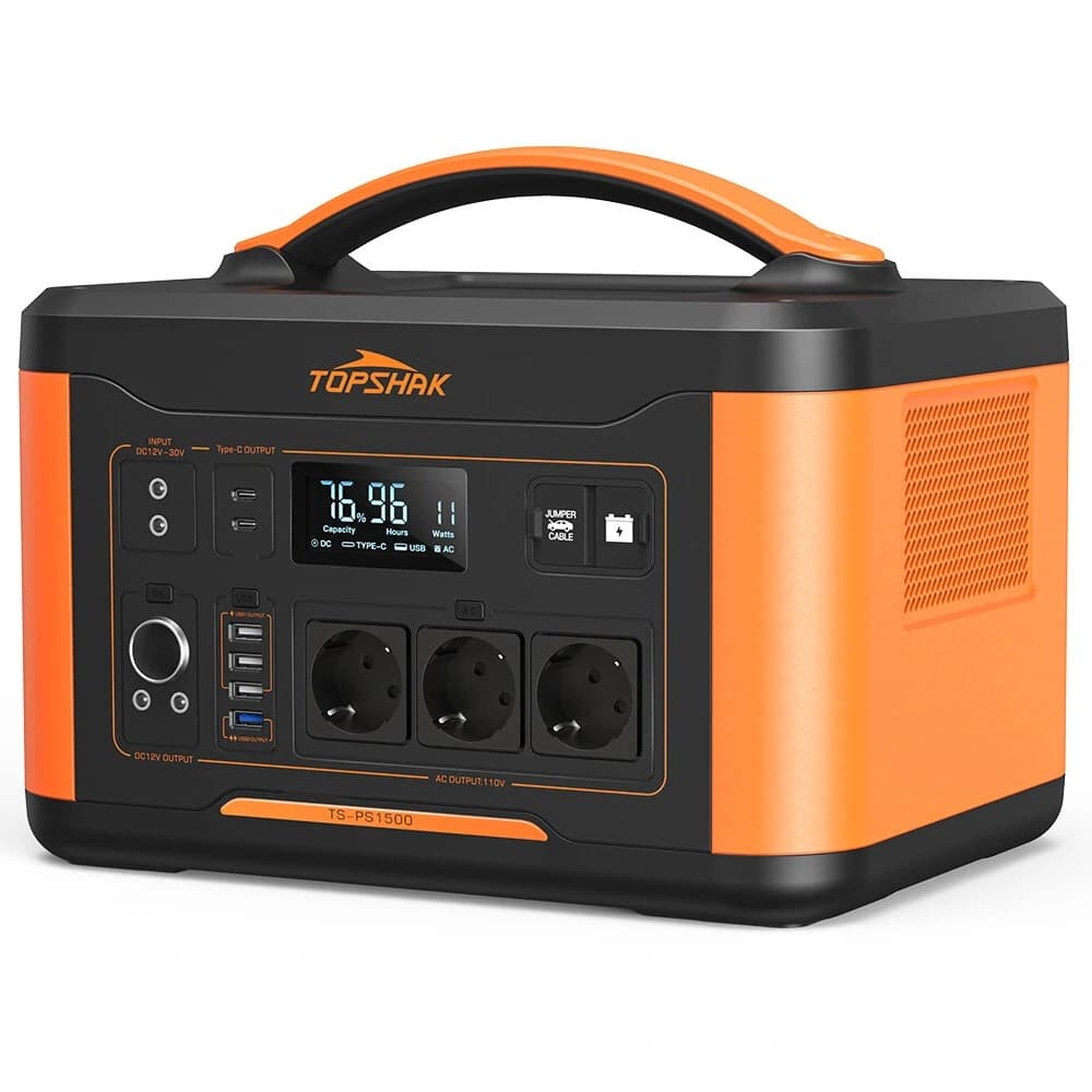 TOPSHAK TS-PS1500 : Ο φορητός Σταθμός Ενέργειας (και Jump Starter!) των 1408Wh που σου προσφέρει 1500W όπου κι αν βρεθείς!