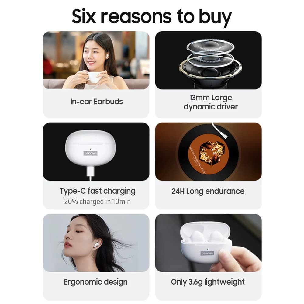 , Lenovo LP5 : Πολύ όμορφα true Wireless ακουστικά, με Bluetooth 5.0, και IPX5 rating με 16.5€ !, TechWar.gr