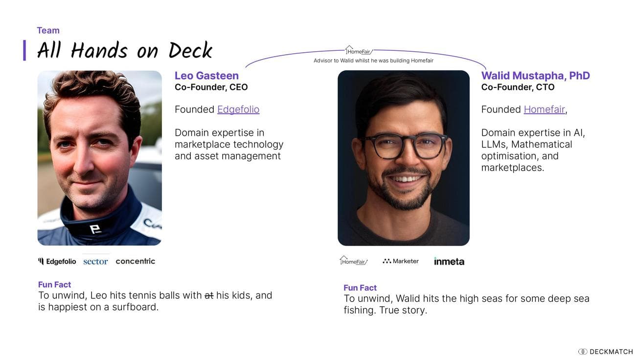 , Pitch Deck Teardown: Seed deck του DeckMatch $1 εκατομμυρίου, TechWar.gr