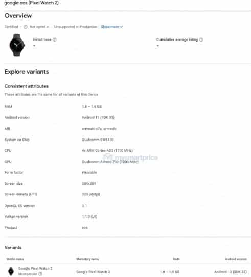 , Google Pixel Watch 2: Εμφανίστηκε στο Google Play Console, TechWar.gr