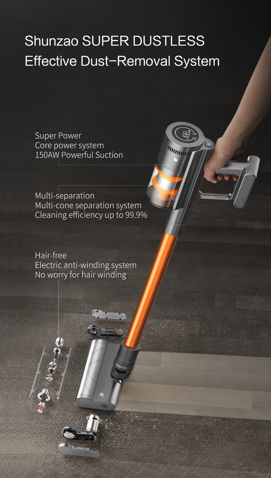 , Shunzao Z11 Max – Όρθια σκούπα από Τσεχία, με οθονούλα και λειτουργία αυτοκαθαρισμού στα 182.1€ από Ευρώπη!, TechWar.gr