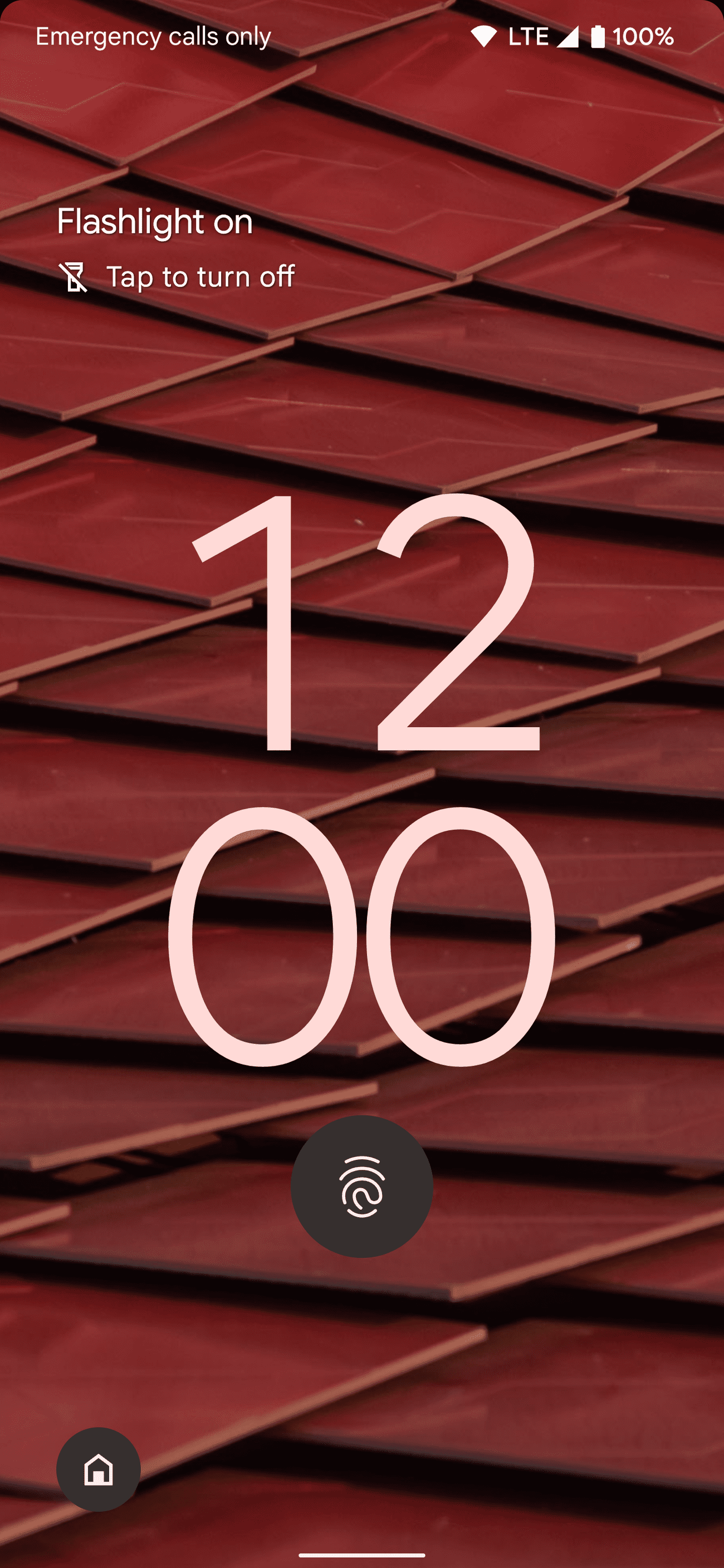 φακός στην οθόνη κλειδώματος Android