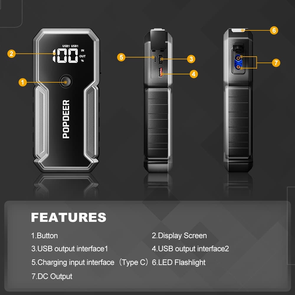 , POPDEER PD-J01 : Power Bank 20000mAh και Jump Starter 2500Ah με μόλις 50.2€ από Ευρώπη!, TechWar.gr