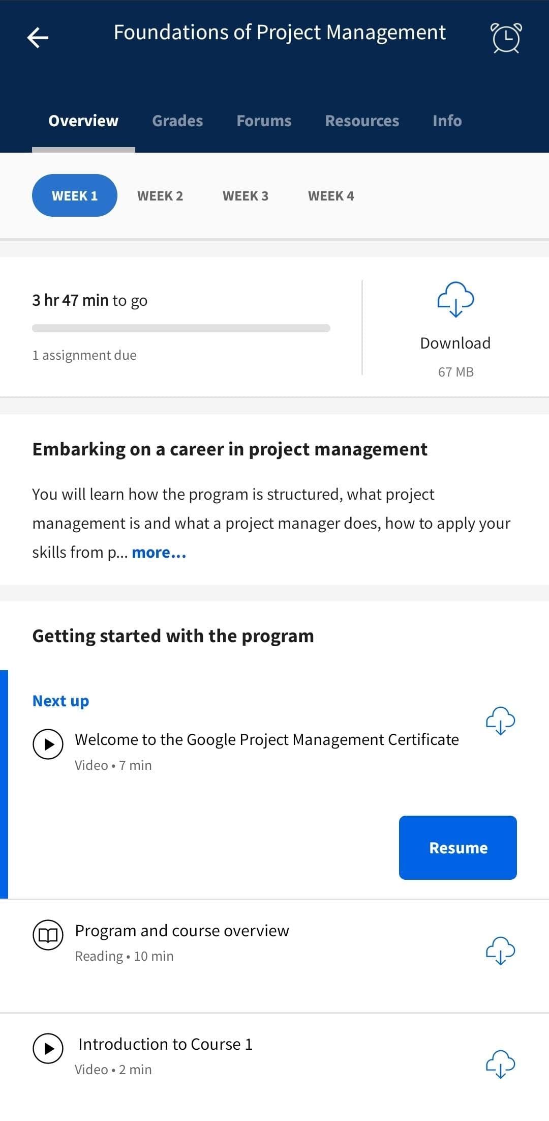 Android Education App - Coursera