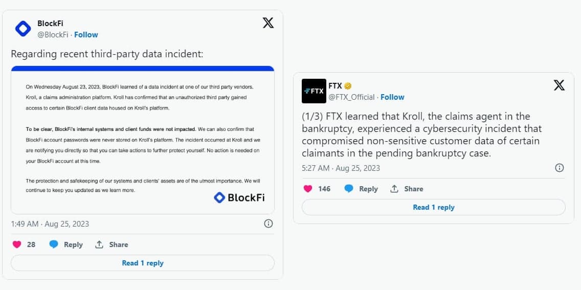 , Η παραβίαση δεδομένων Kroll αποκαλύπτει πληροφορίες πιστωτών FTX, BlockFi, Genesis, TechWar.gr
