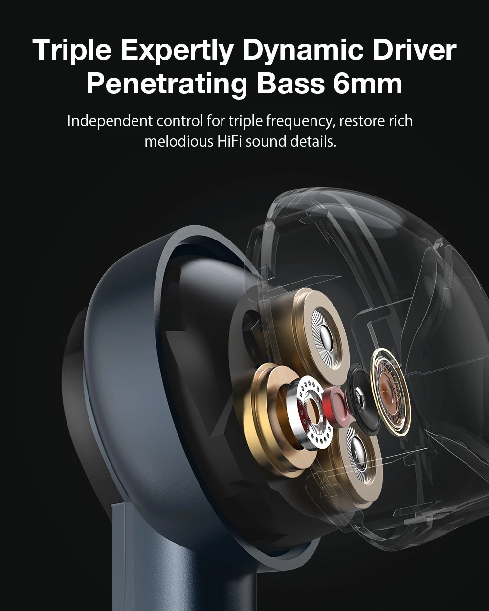 , BlitzWolf BW-FYE15: Πανέμορφα TWS ακουστικά, με ημιδιαφανές design, και τριπλά dynamic drivers με 23.8€, TechWar.gr