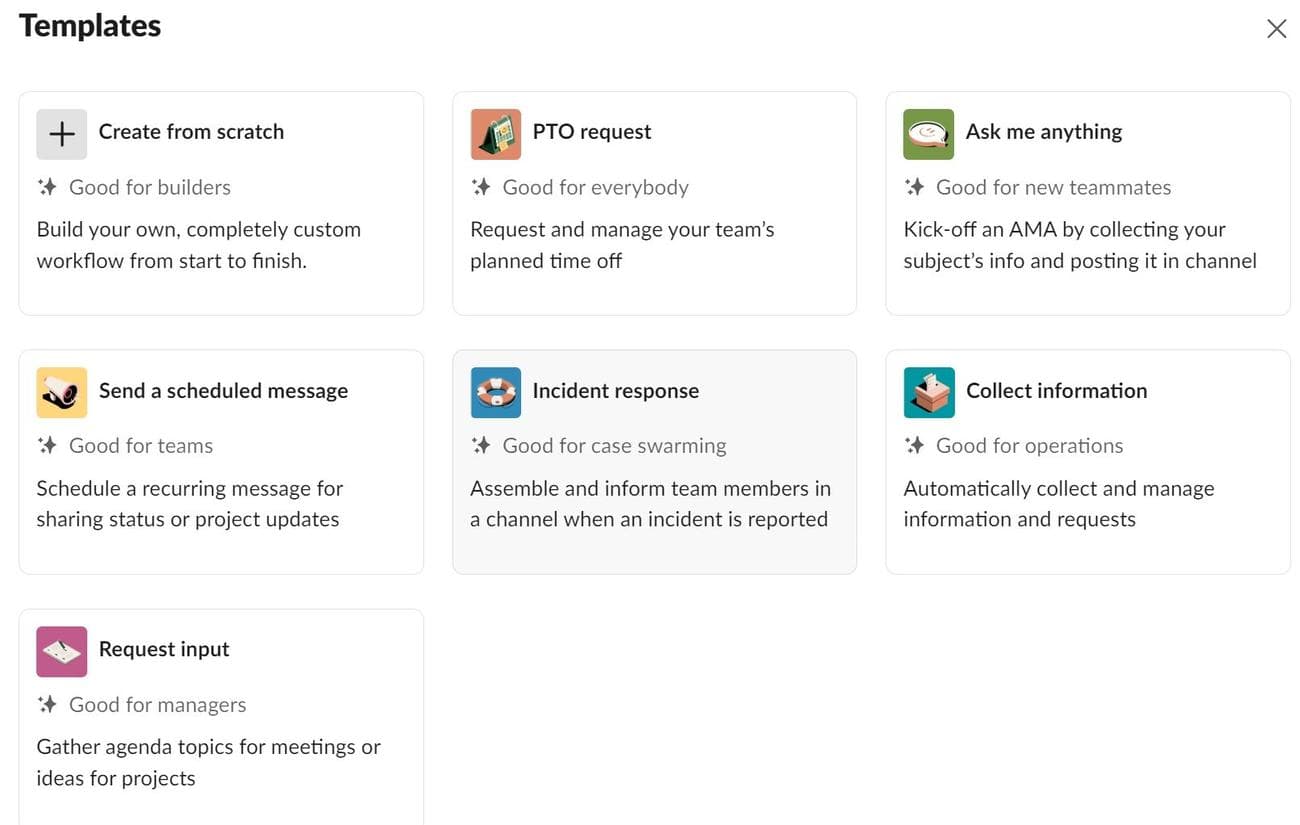 Πρότυπα slack αυτοματισμού