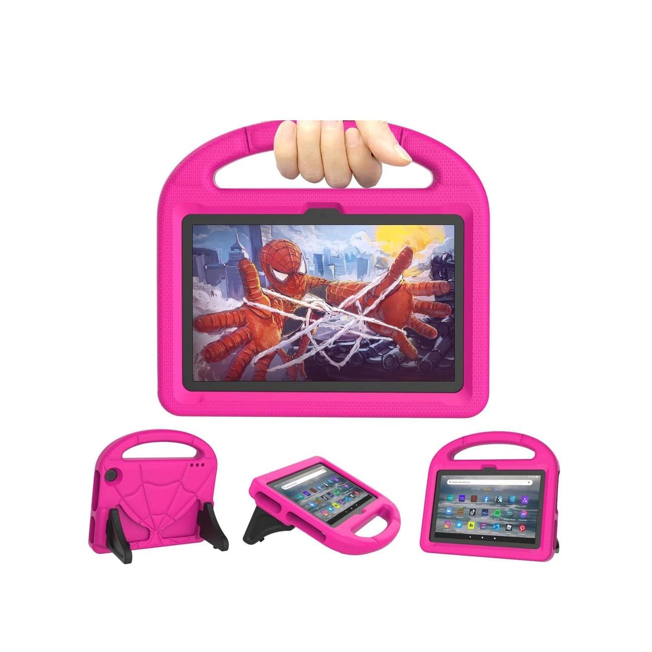 DICEKOO Kid-Friendly εξώφυλλο για Kindle Fire 7 σε Ροζ χρώμα