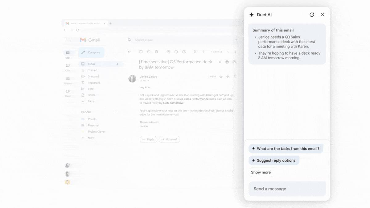 , Οι λειτουργίες Duet της Google που υποστηρίζονται από AI είναι πλέον διαθέσιμες για λογαριασμούς Workspace — και είναι ακριβές, TechWar.gr