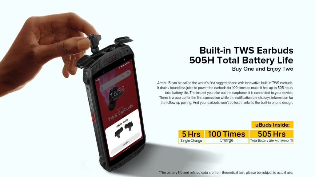 , [#Ιστορικό_χαμηλό] Ulefone Armor 15 : Το Rugged κινητό που έχει ενσωματωμένα… TWS ακουστικά, κοστίζει 178.1€!, TechWar.gr