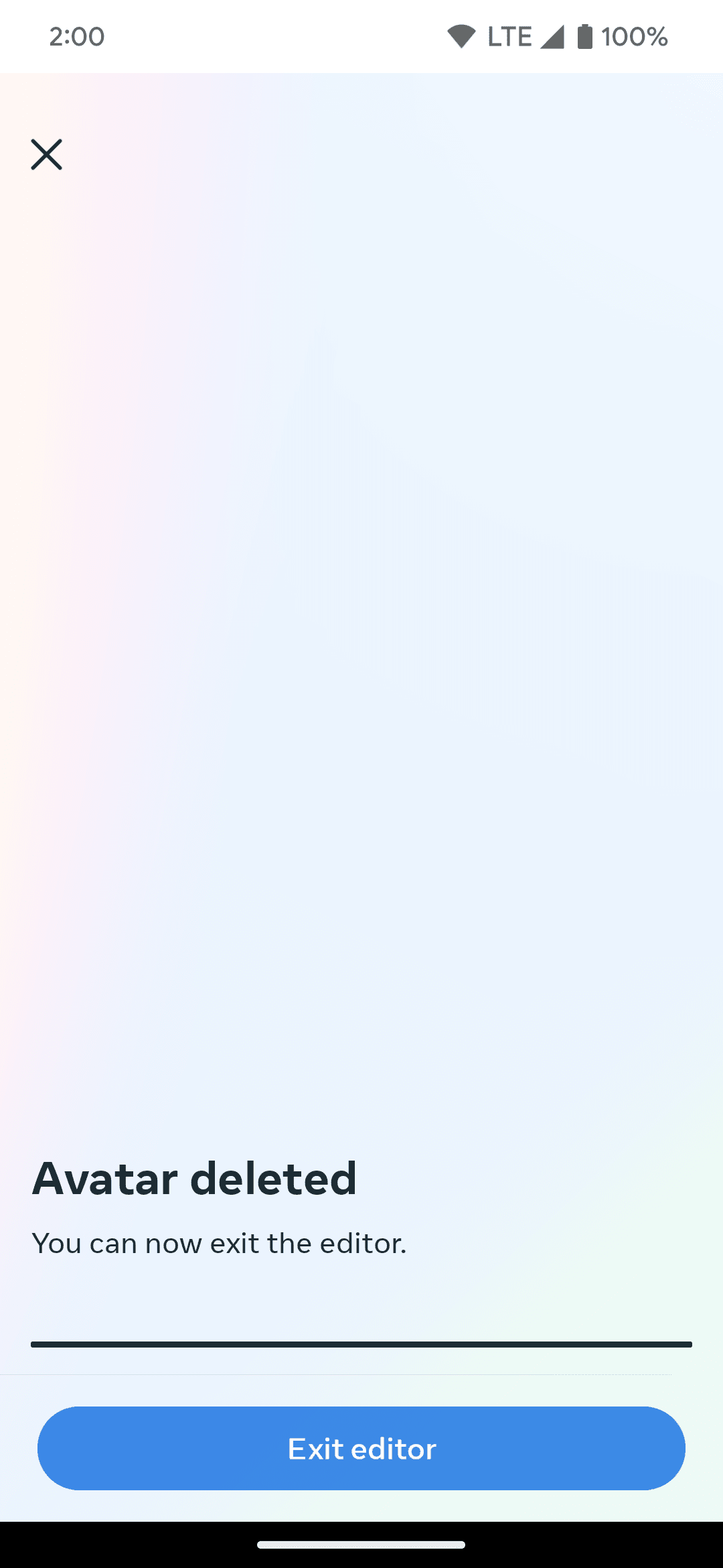 Το προσαρμοσμένο avatar του Facebook έχει διαγραφεί και αφαιρεθεί από τον λογαριασμό. 