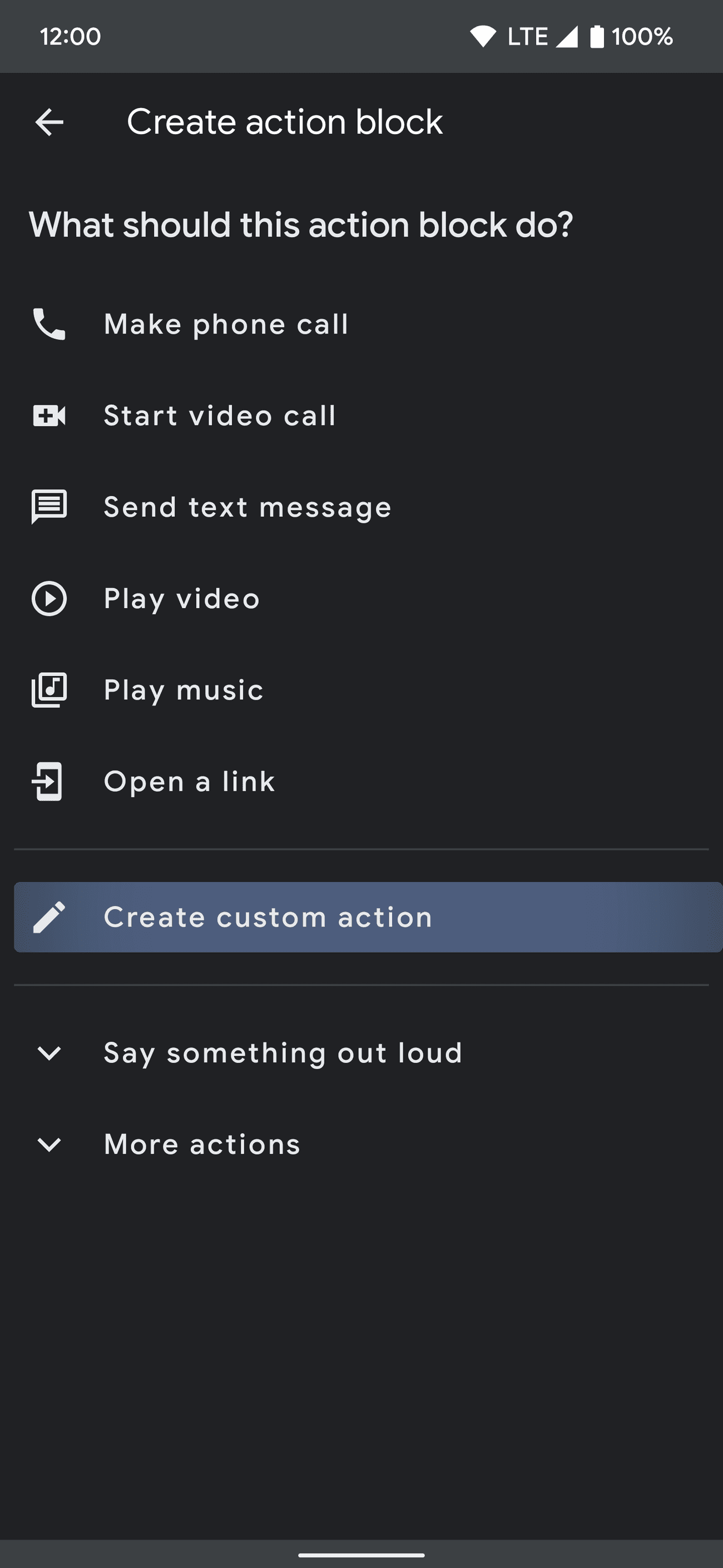 δημιουργήστε μια προσαρμοσμένη ενέργεια