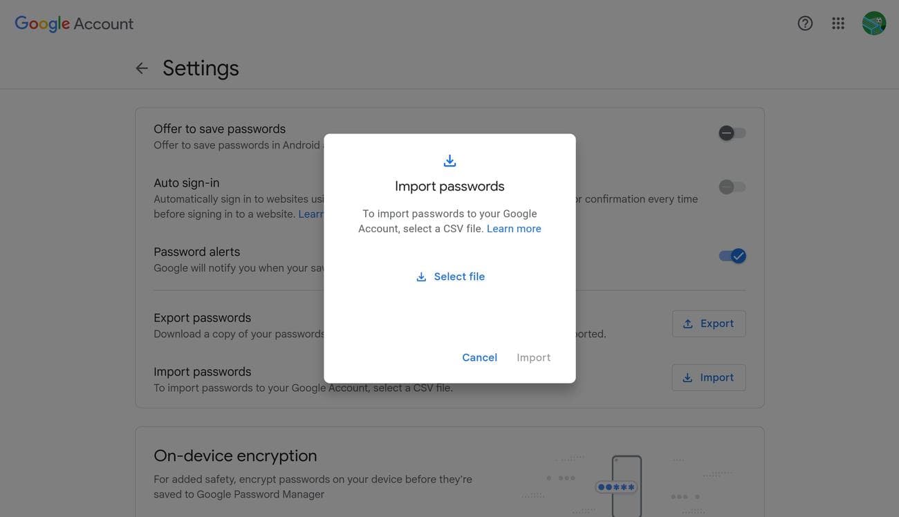 , Τρόπος εξαγωγής κωδικών πρόσβασης LastPass στο Google Password Manager, TechWar.gr