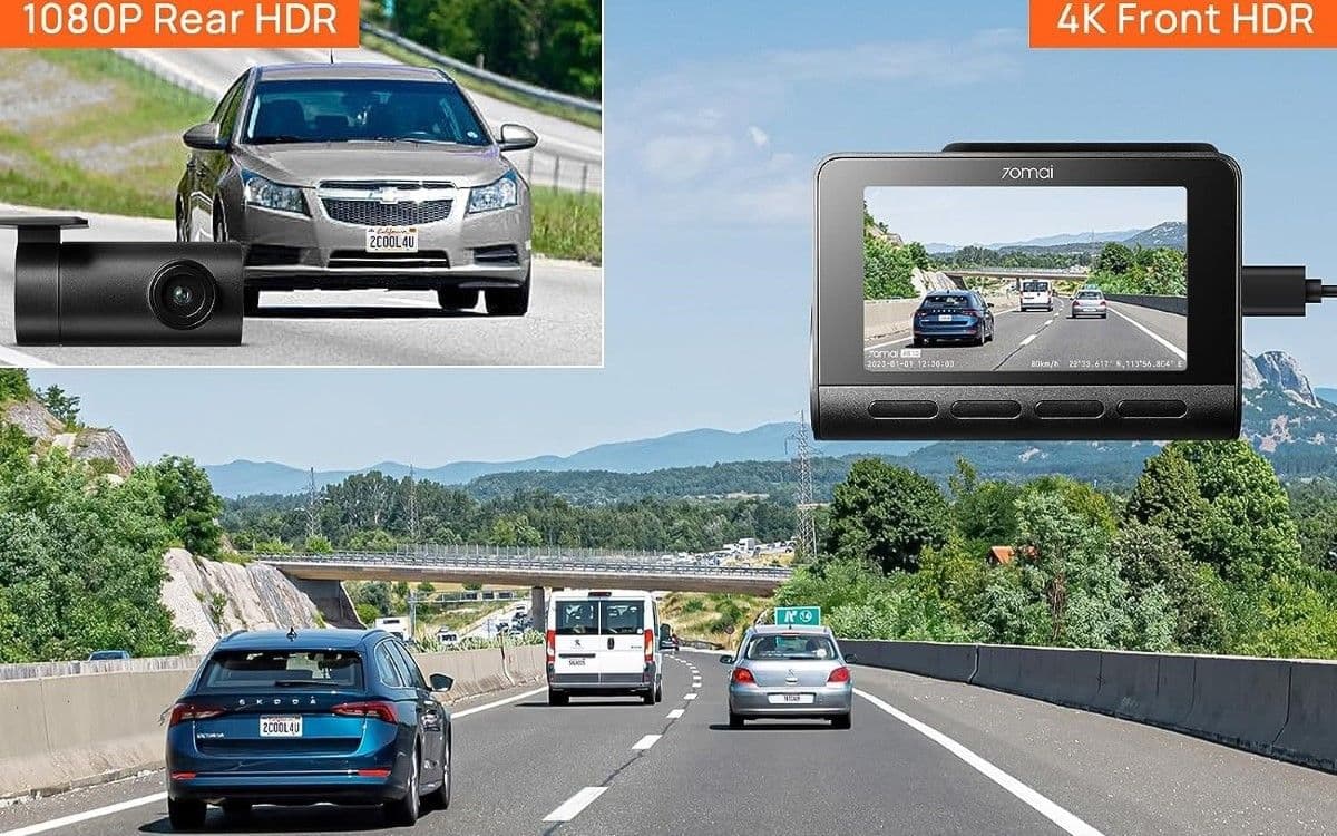 Εγγραφή διπλού καναλιού HDR με κάμερα Dash 70mai 4K A810