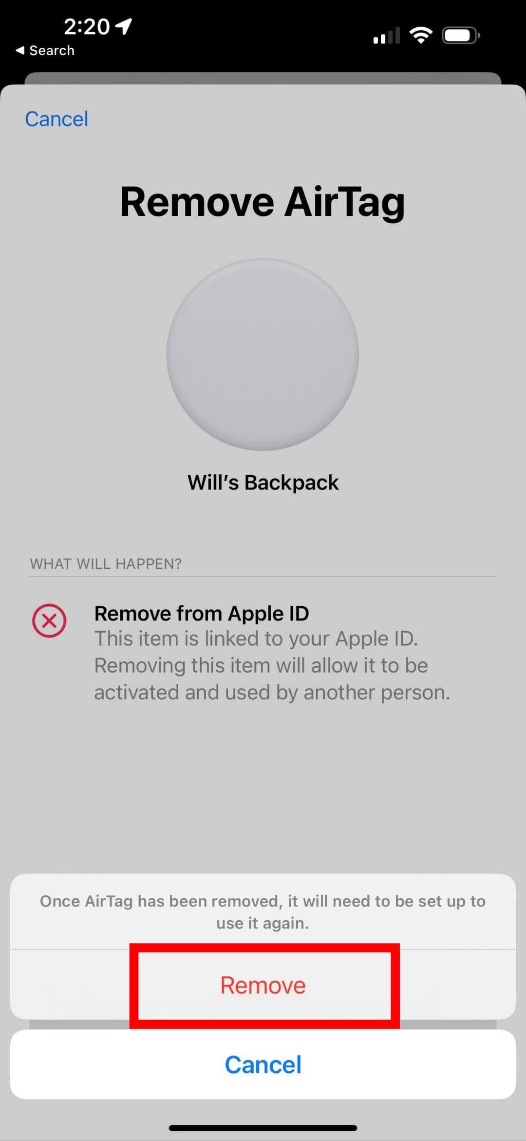 , Πώς να επαναφέρετε το AirTag σας, TechWar.gr