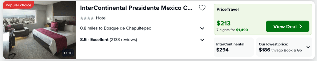 Κράτηση ξενοδοχείου InterContinental Presidente Mexico City