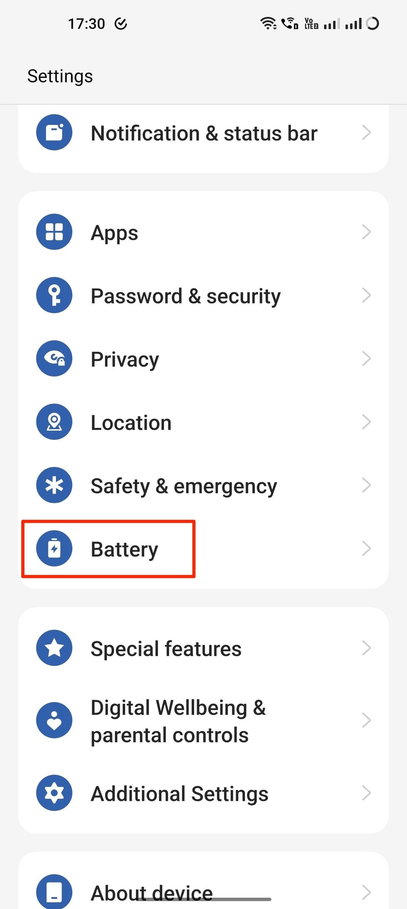 Επιλογή ρυθμίσεων μπαταρίας OnePlus 11 OxygenOS 13