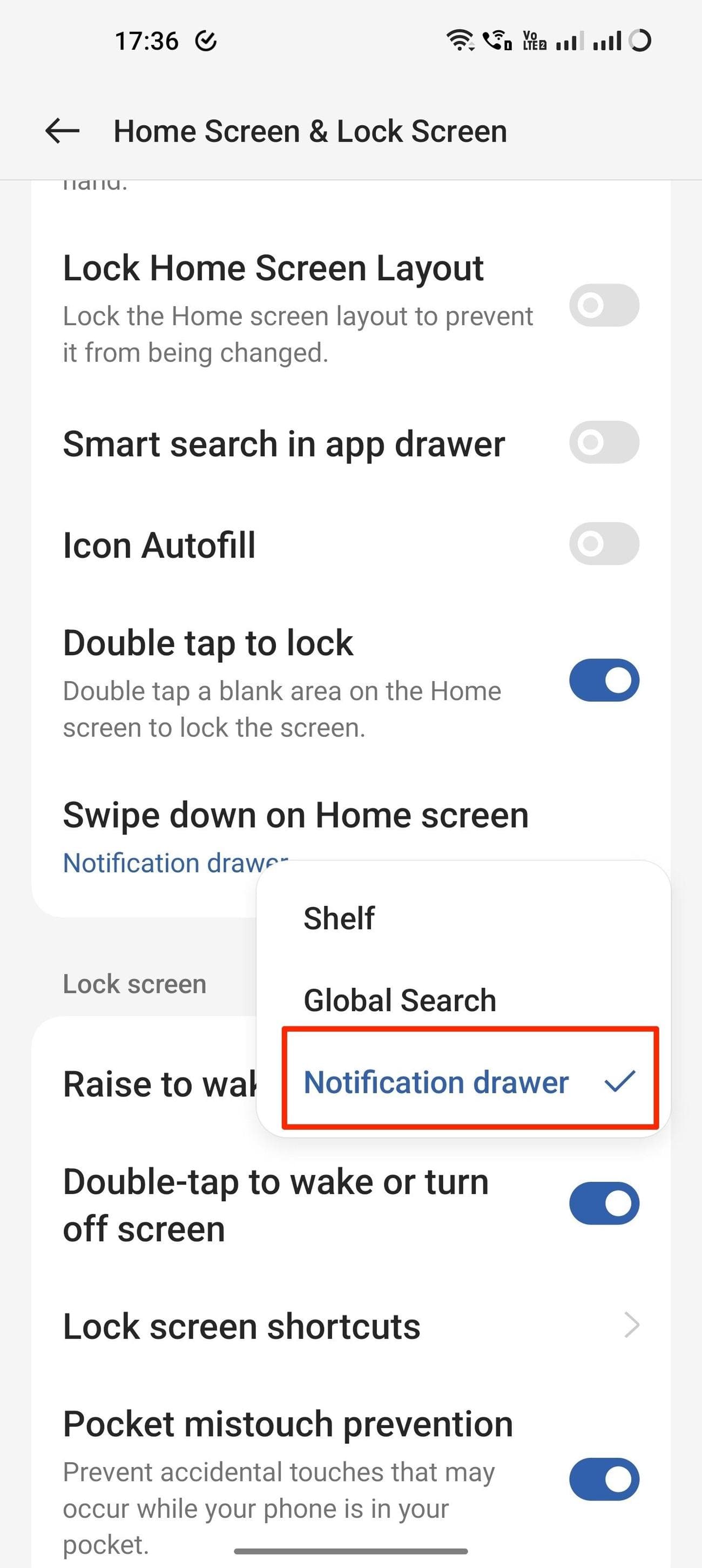 Το OnePlus 11 OxygenOS 13 σύρετε προς τα κάτω για να ανοίξετε το συρτάρι ειδοποιήσεων