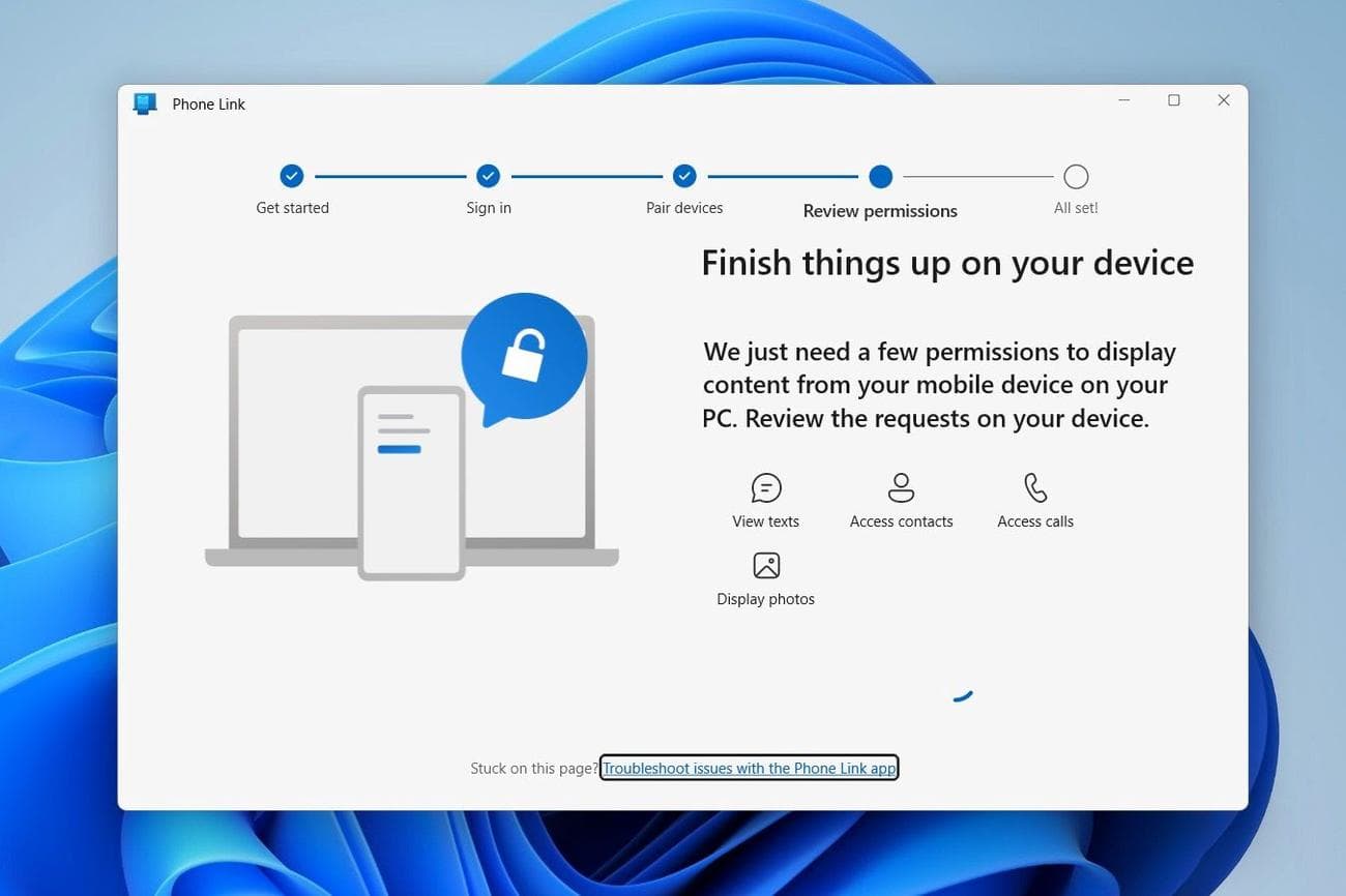 Τελικό βήμα Phone Link