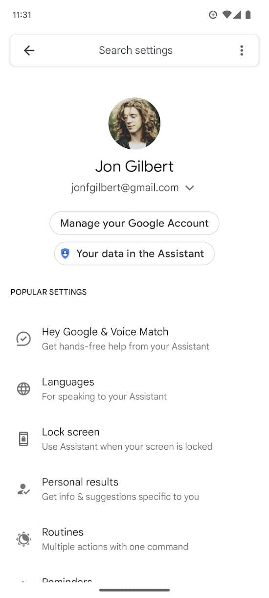 Στιγμιότυπο οθόνης του Assistant στο Pixel 7