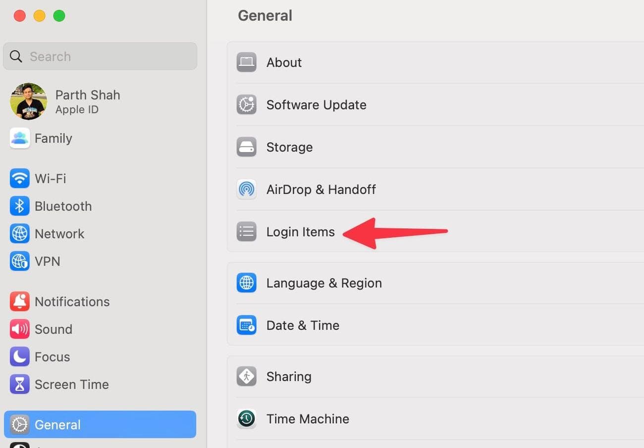 Στοιχεία σύνδεσης Mac