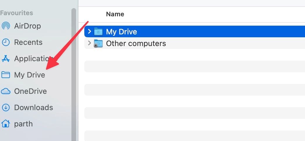 αγαπημένο Google Drive σε Mac
