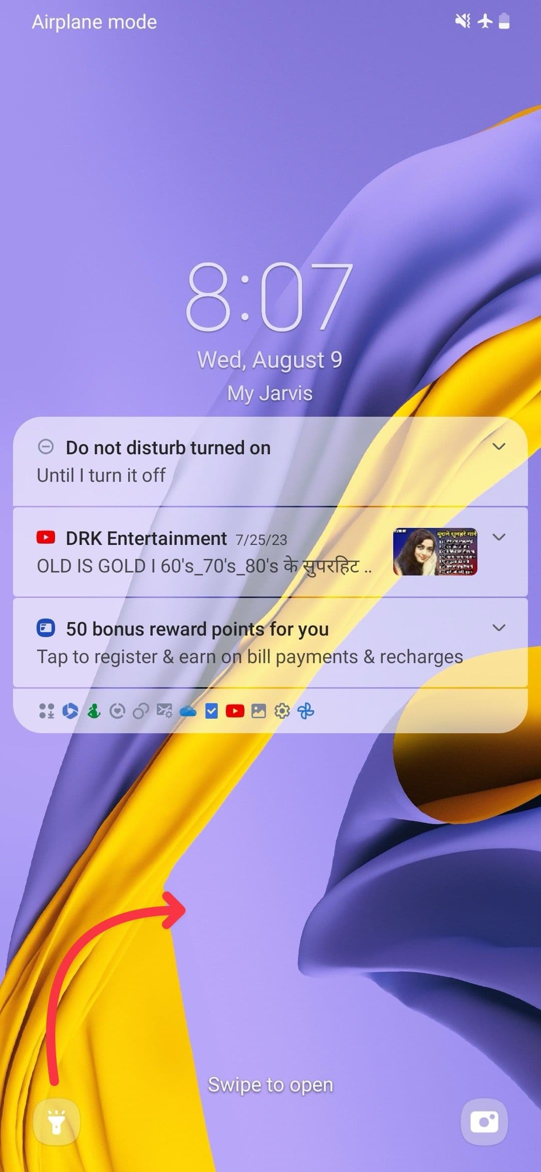 ενεργοποίηση φακού στην οθόνη κλειδώματος