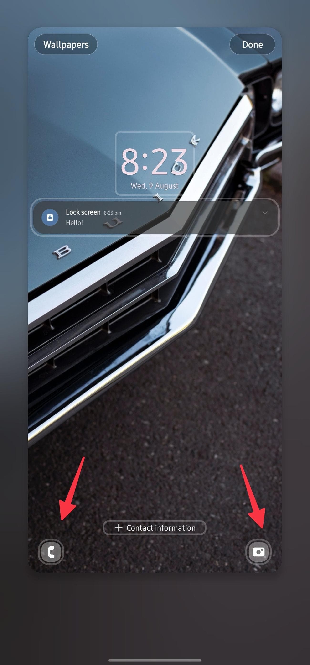 επιλέξτε εναλλαγή οθόνης κλειδώματος