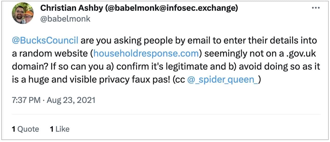 Κάτοικος του συμβουλίου των Μπακς είναι ύποπτος για το HouseholdResponse.com