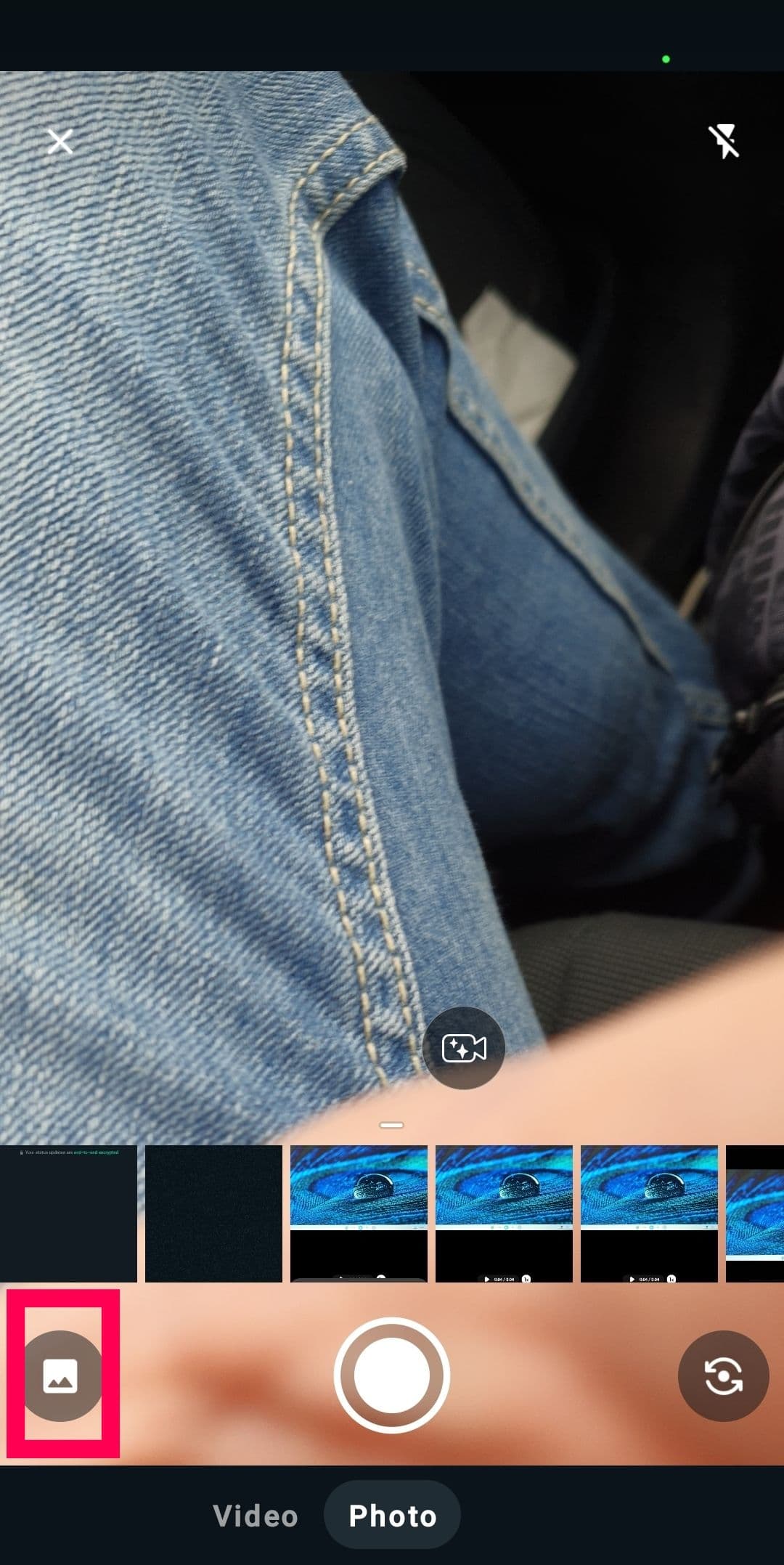 Η λειτουργία της κάμερας στο whatsapp