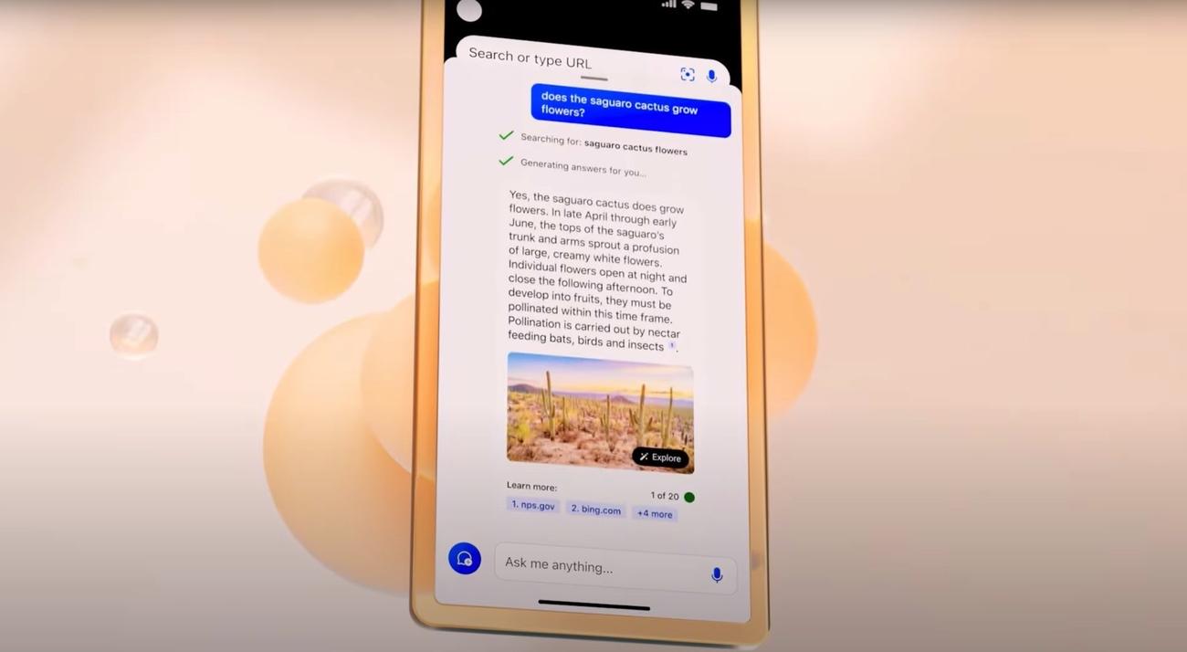 Η Microsoft λέει ότι το Bing Chat με τεχνητή νοημοσύνη θα έρθει σε περισσότερα προγράμματα περιήγησης για κινητά σύντομα, αλλά θα είναι χειρότερο
