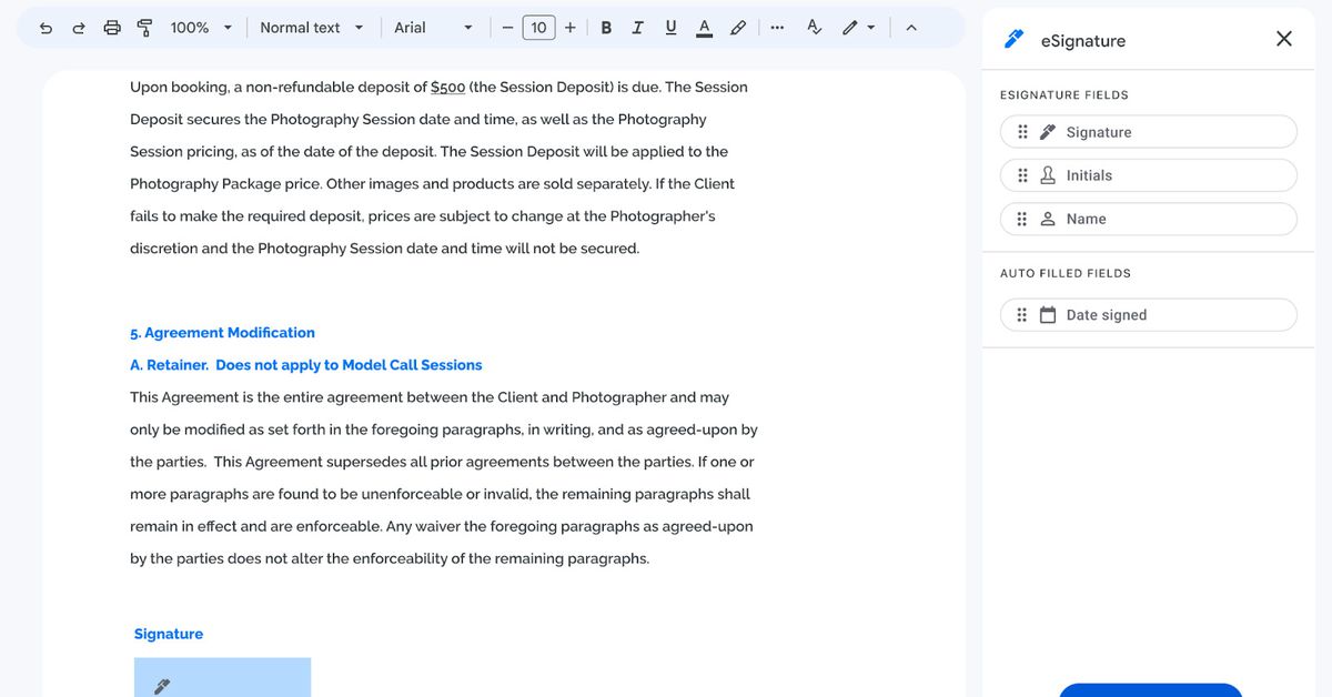 Τα Έγγραφα Google και το Drive λαμβάνουν υποστήριξη για eSignatures
