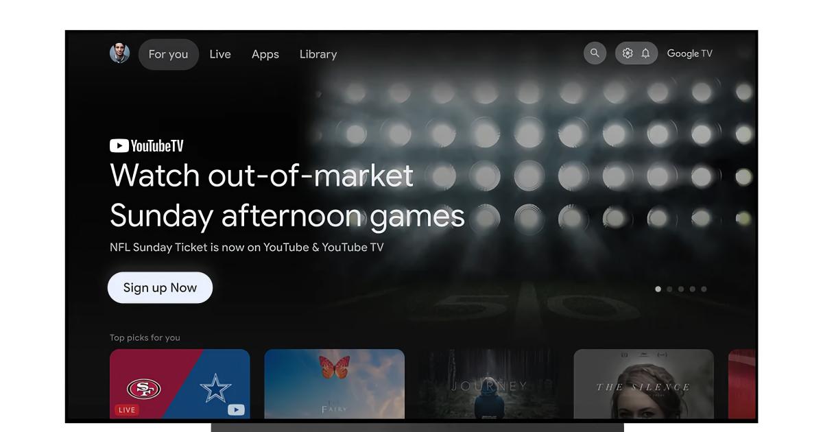 Το Google TV ενσωματώνει το NFL Sunday Ticket ενόψει της νέας σεζόν

