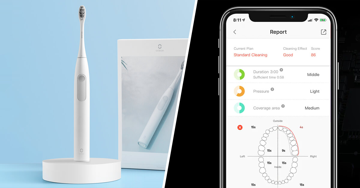 Το Oclean Z1 είναι ίσως το φθηνότερο έξυπνο πινέλο με εφαρμογή. Φτάνει έως και τις 80.000 δονήσεις το λεπτό και κοστίζει μόνο 23€!