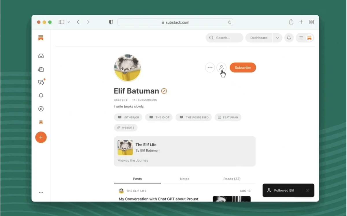 Το Substack επεκτείνεται περαιτέρω στην κοινωνική δικτύωση με ένα νέο κουμπί «Ακολουθήστε».
