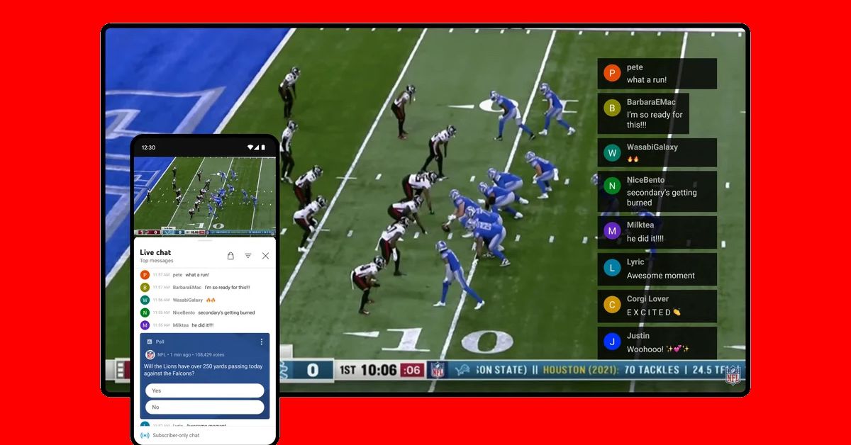 Το YouTube προσθέτει chat, highlights και Shorts στο NFL Sunday Ticket
